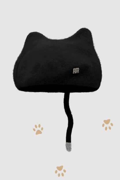 Designer Woolen Cat Ears Beret