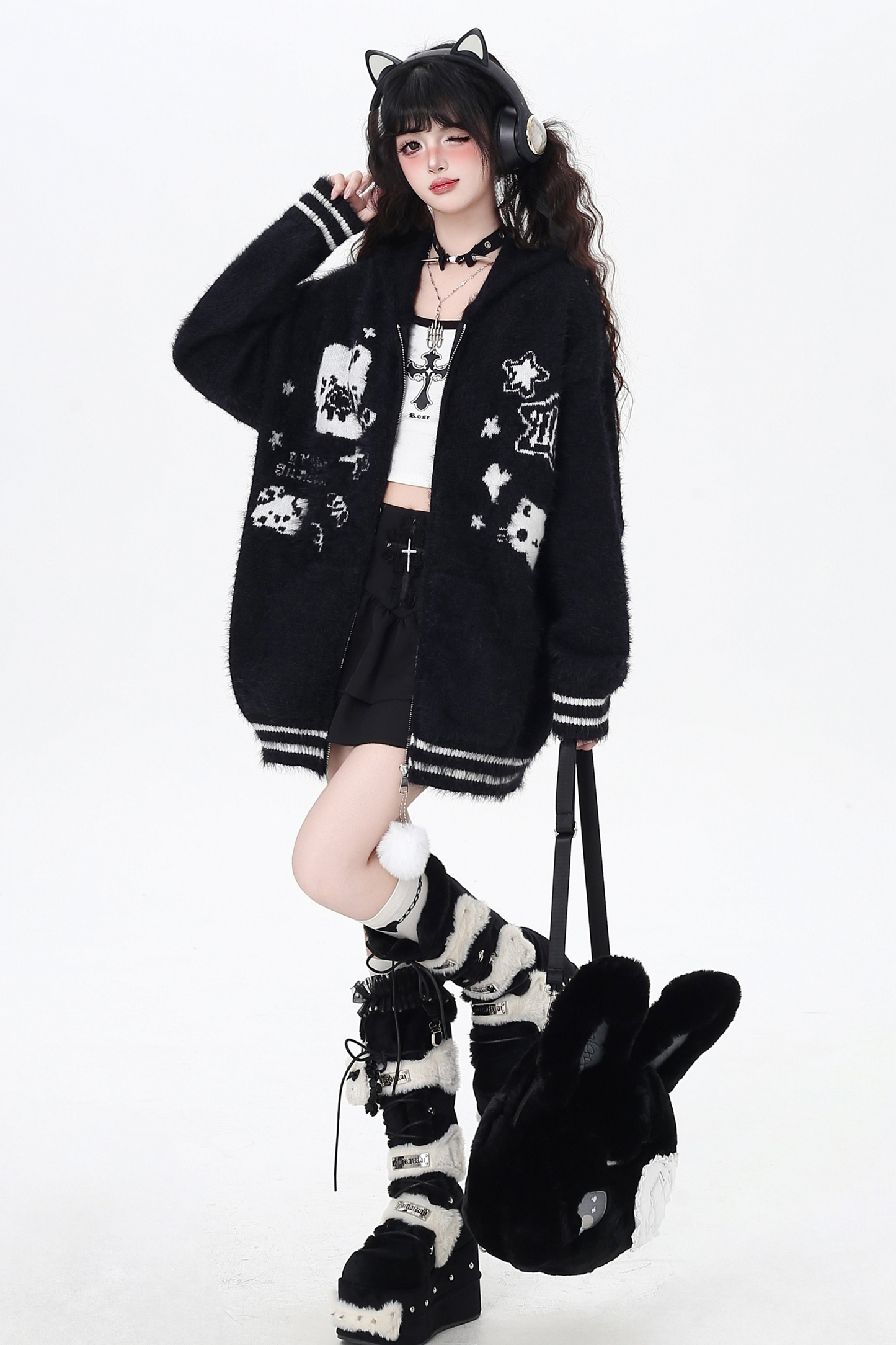 クールラビットフードオーバージャケット