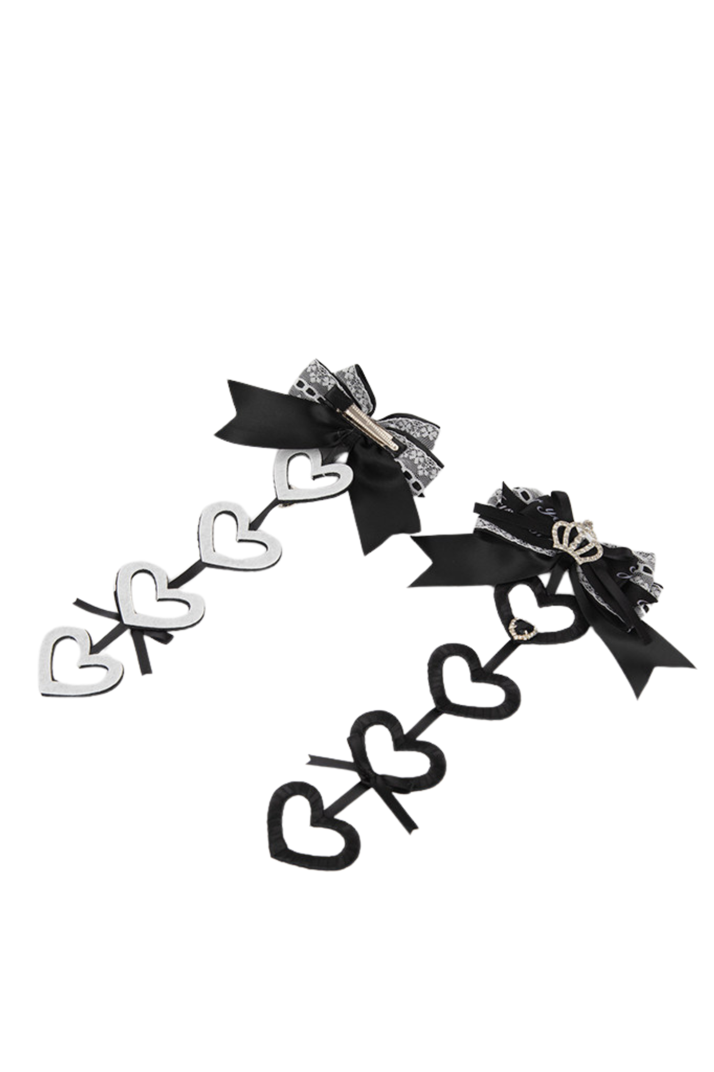 Lace Satin Ribbon Hair Clips