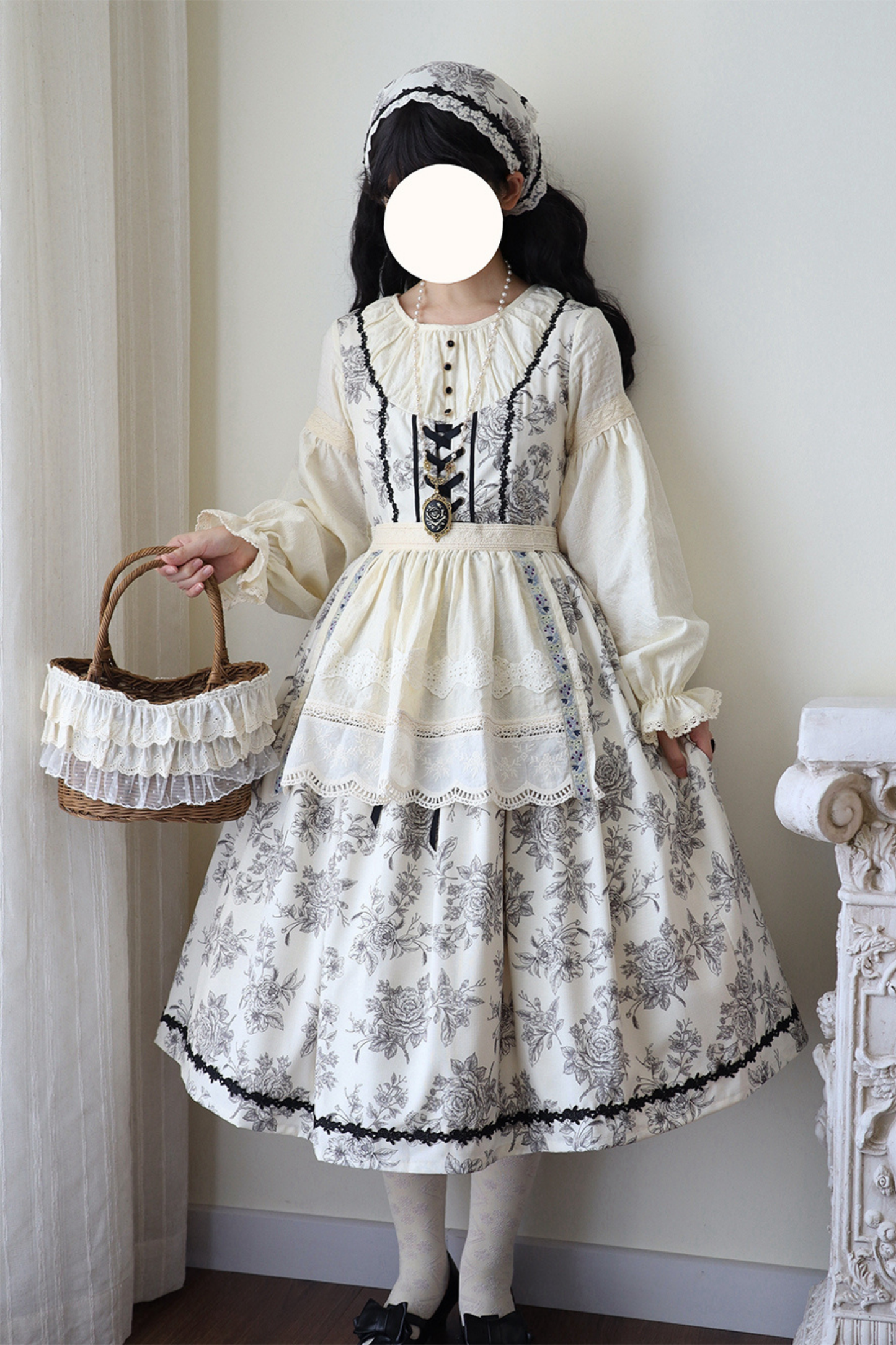 スケッチワイルドローズエレガントロリータドレス