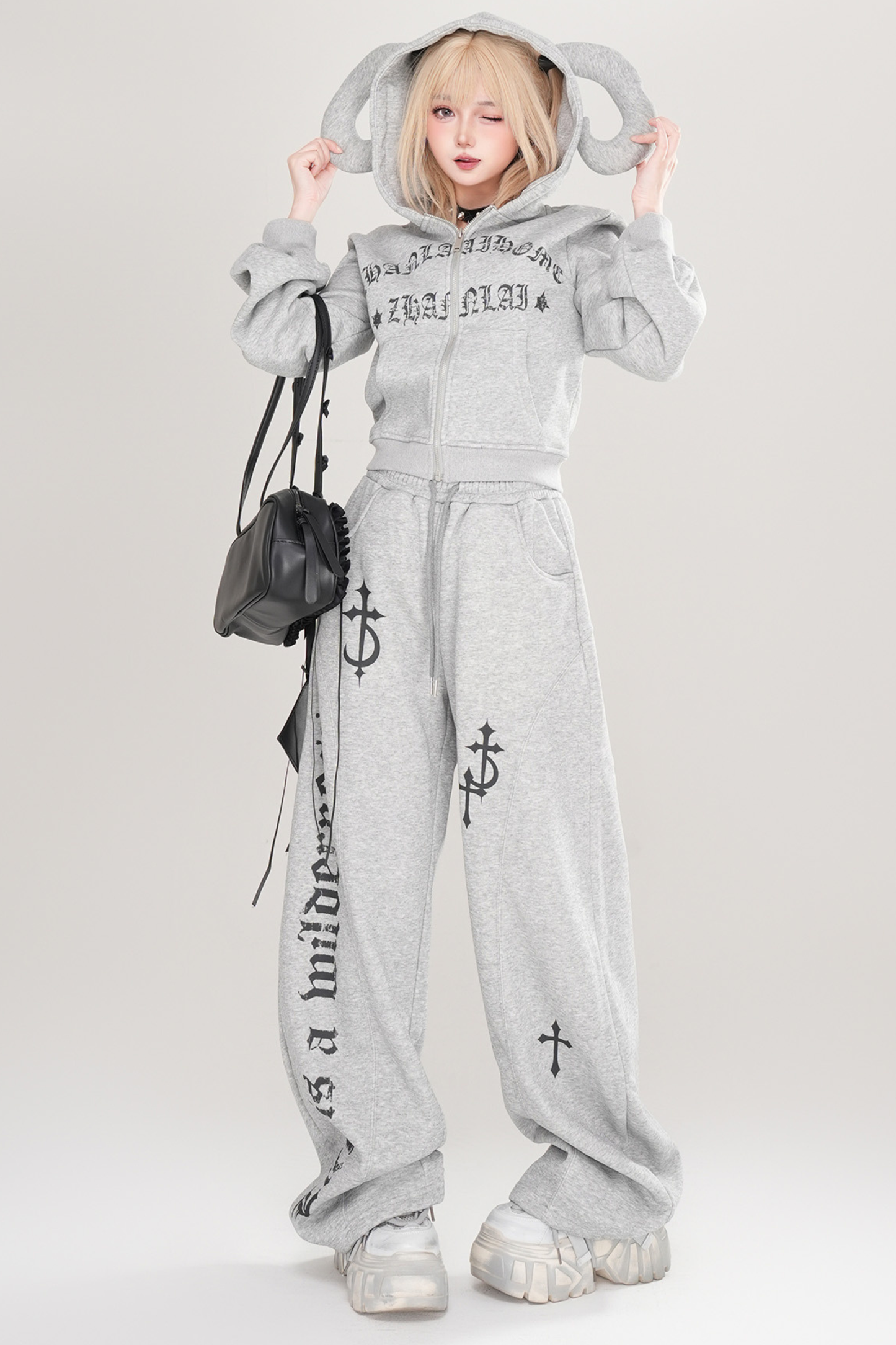 クロスルーズカジュアルスウェットパンツ