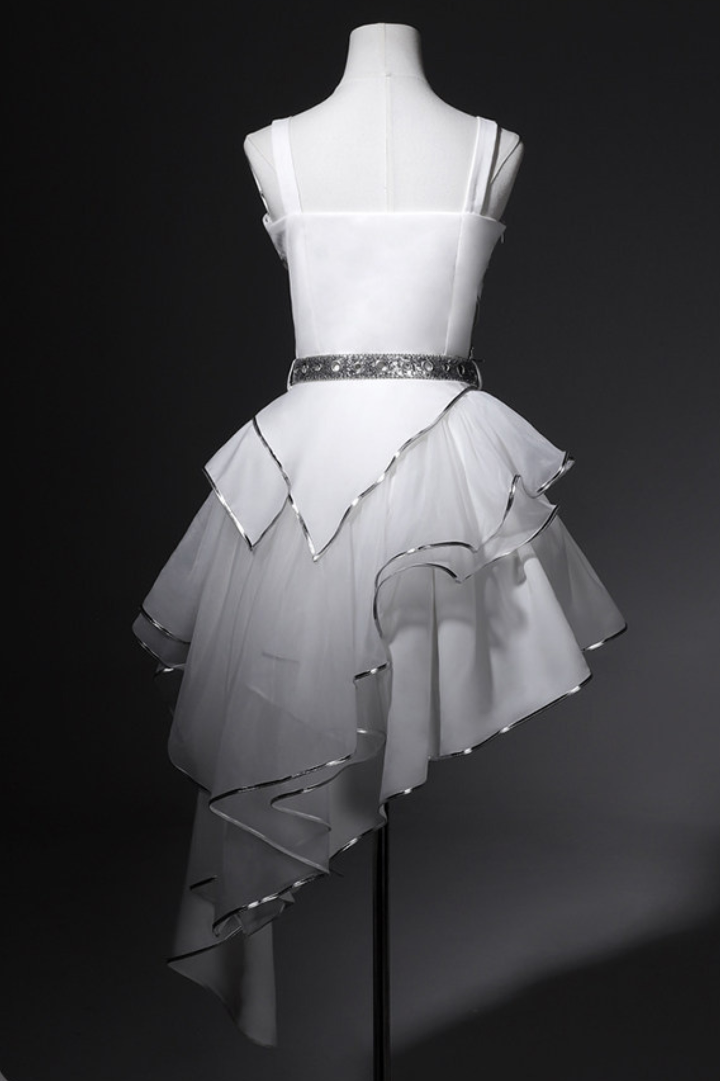 银色赛博朋克洛丽塔连衣裙+袖子+腰带