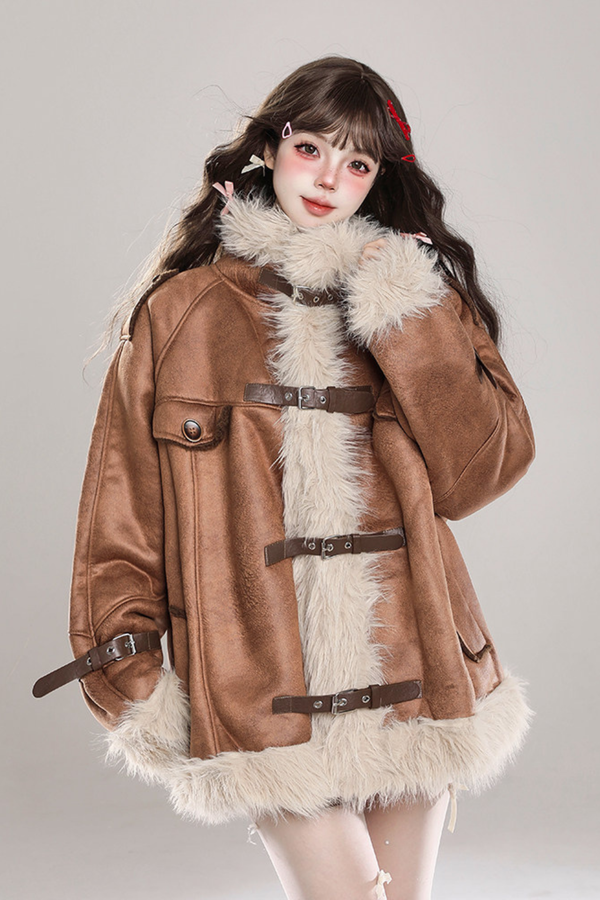 ファースタンドカラーコート