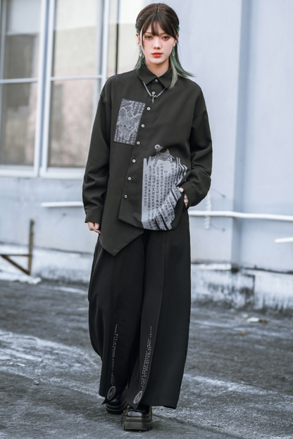 Asymmetrical China Mode Shirt