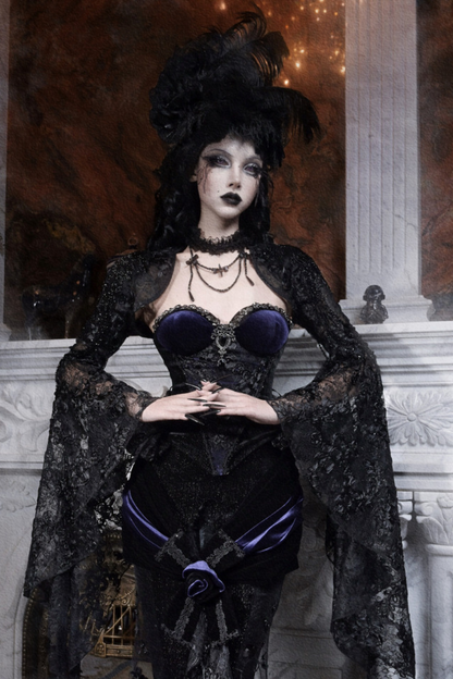 Gothic Gorgeous Sheer Sleeved Shawl