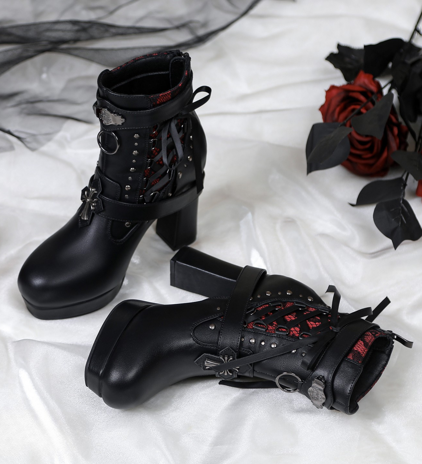 【12月8日予約締切】LACYBONESダークゴシックパンクブーツ