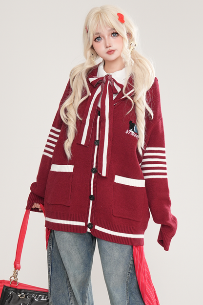 カレッジセーラーニットカーディガン
