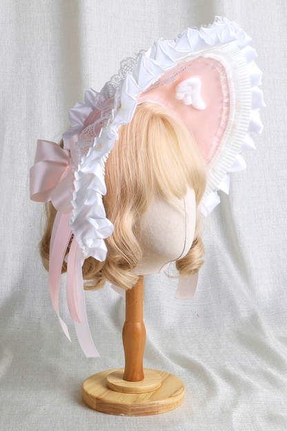 Baby feather doll Lolita flat hat + hood