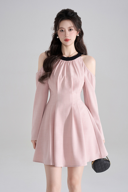 スイートキュートピンクフリルドレス