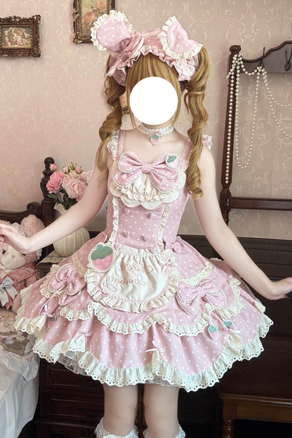 Strawberry Polka Dot Dress