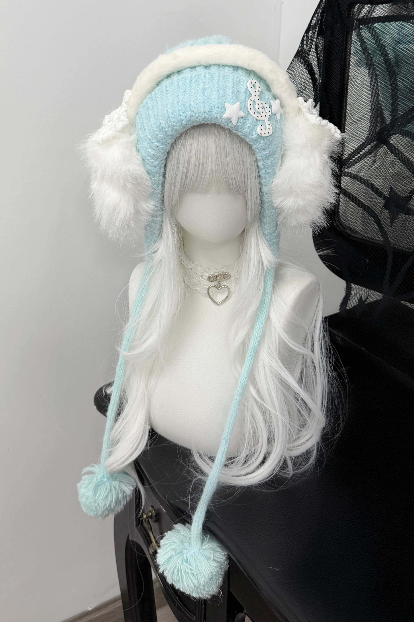 スノーミュージックニットハット＋イヤーマフ