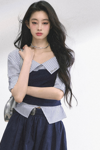 French American Stripe Tops