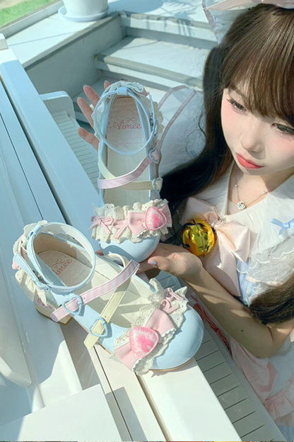 ストロベリーロリータメリージェーンシューズ