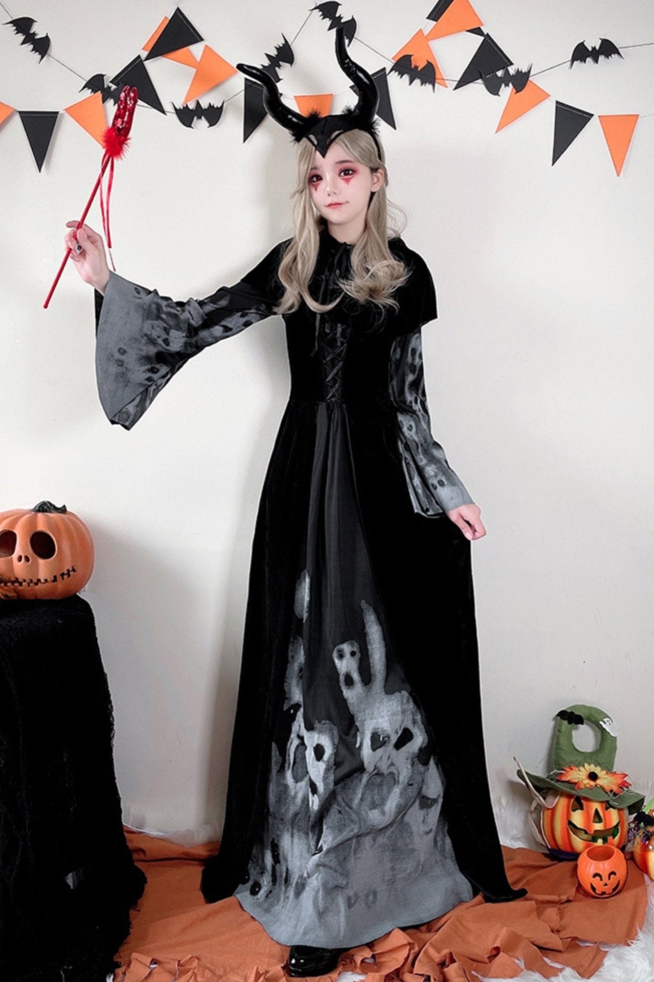 Adult Skeleton Witch Cosplay Dress