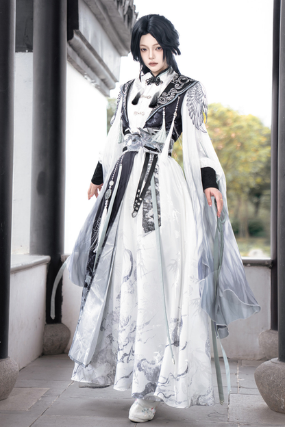 チャイナビッグスリーブケープ+シャツ+ロングスカート+ウエストベルト+チャイナトップス+スカート+キャミソールドレス+レッグウォーマー