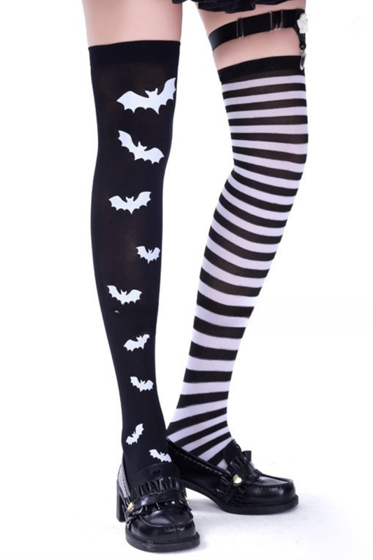 ゴシックロリータボーダーハイソックス