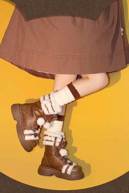 シープパフスノーブーツ