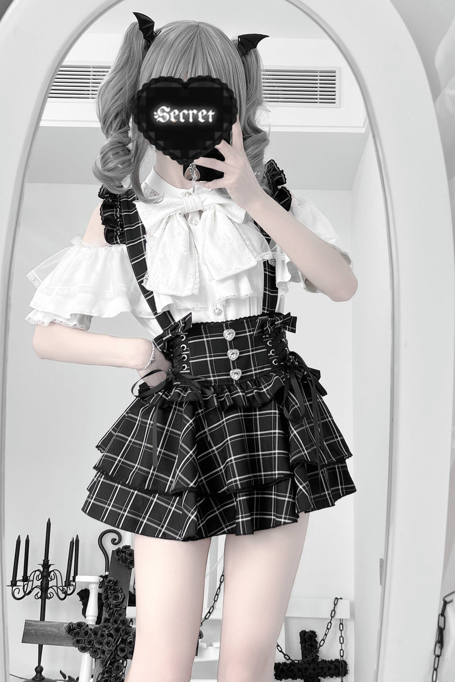 Misty Island Plaid Mini Skirt