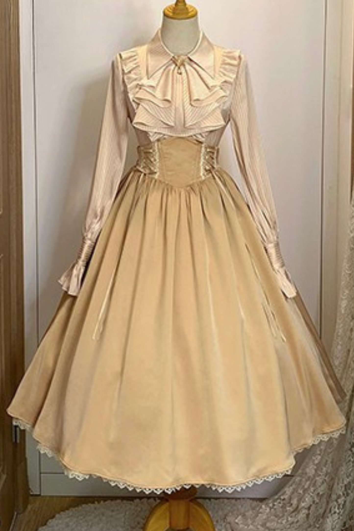 Retro Reversible Fishbone Lolita Skirt