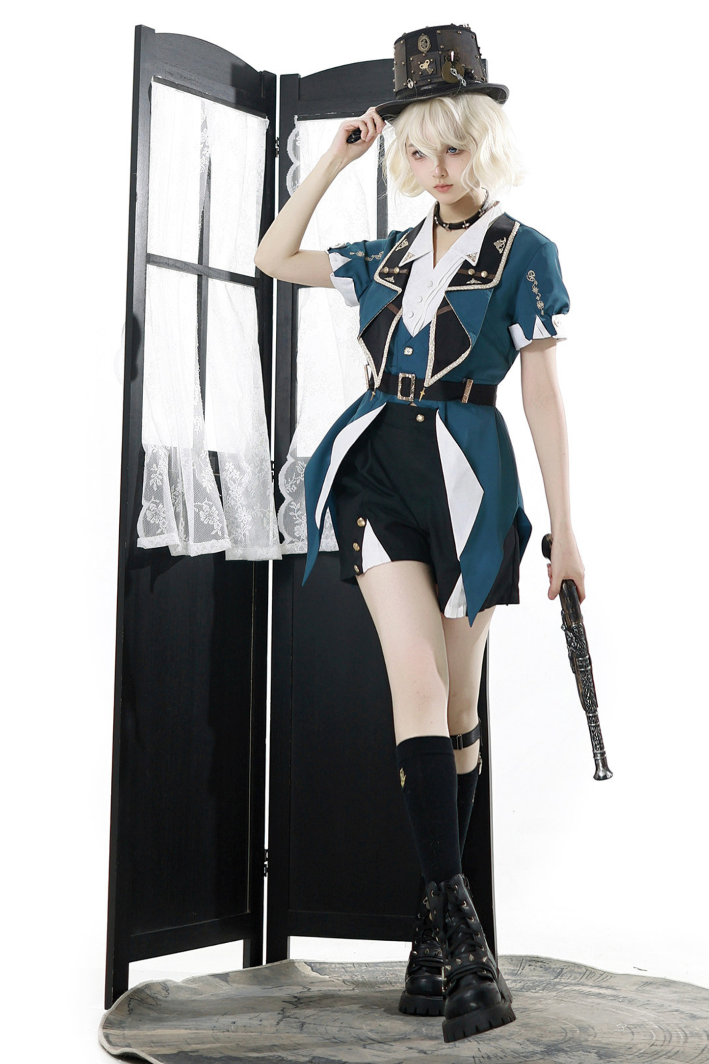 Steampunk Lolita Top + Shorts