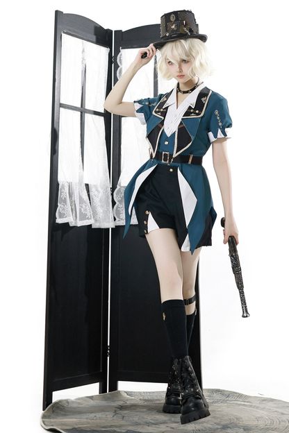 Steampunk Lolita Top + Shorts