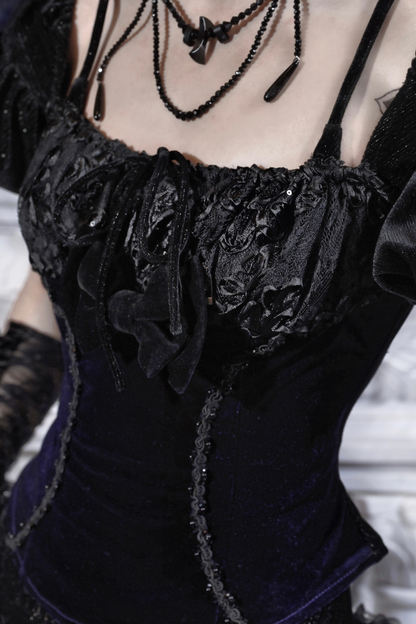 ゴシックスタイルパフスリーブトップス