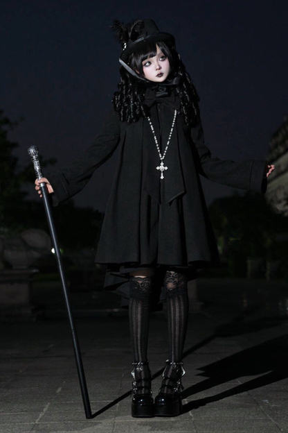 Eternal Night Sequin Cloak Coat