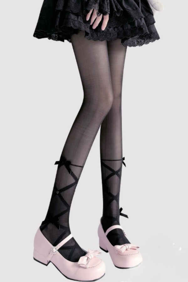 リボンピュアパールシアータイツ