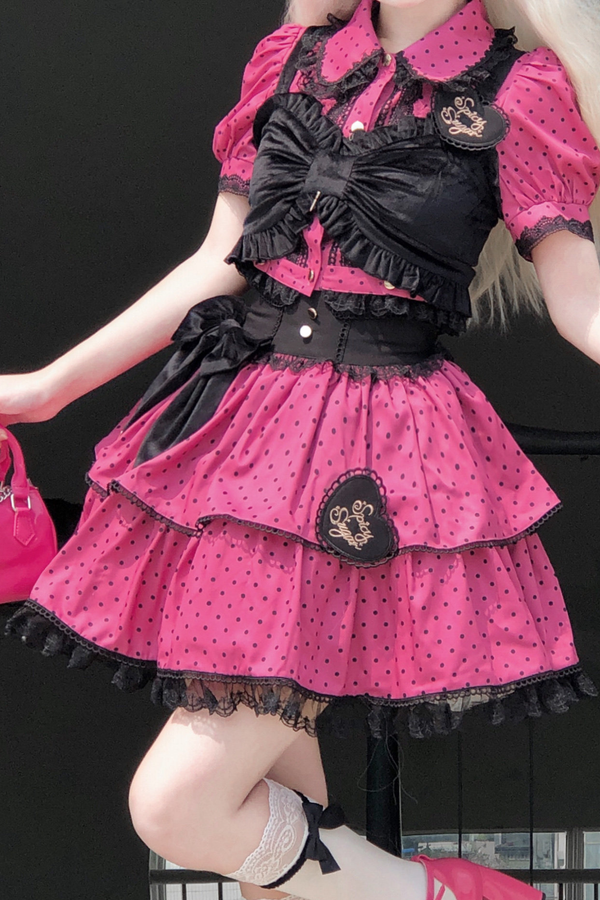 スパイシーキャンディードットロリータスカート