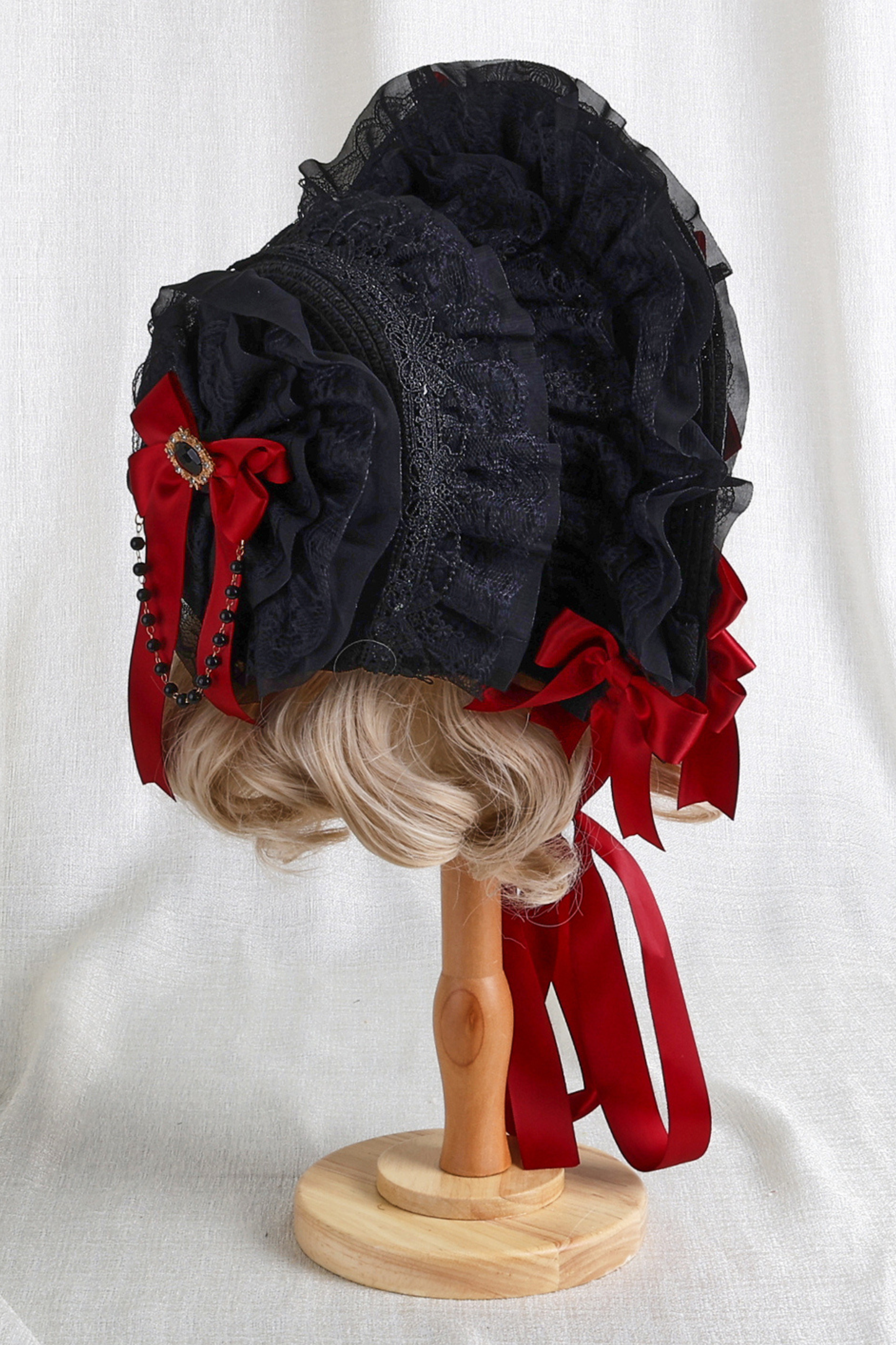 リボンゴシックロリータボンネット