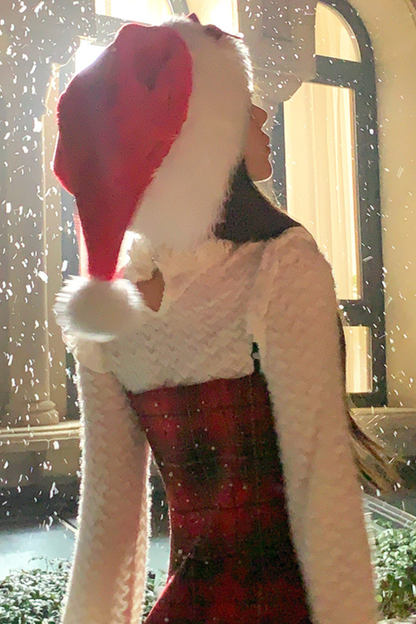 Sweet Cute Ribbon Santa Hat