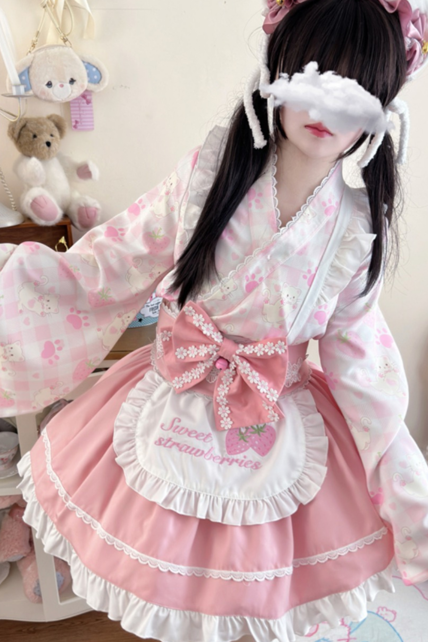 [Reservation Product] Strawberry Retro Cafe Japanese Style Lolita Dress