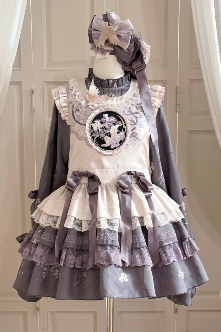 China Ruffle Dress + Vest + Hairband