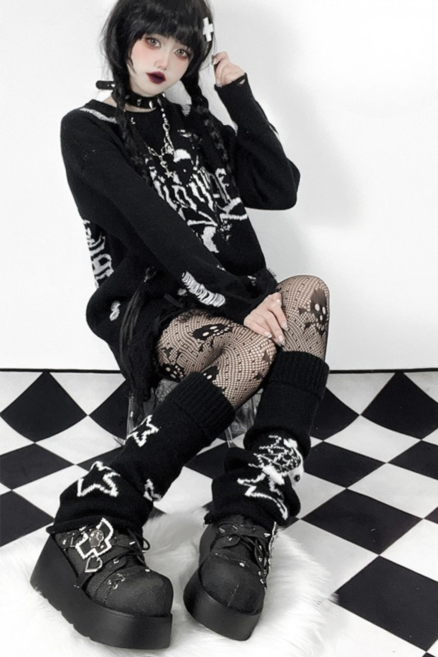 パンクスタイルプラットフォームシューズ