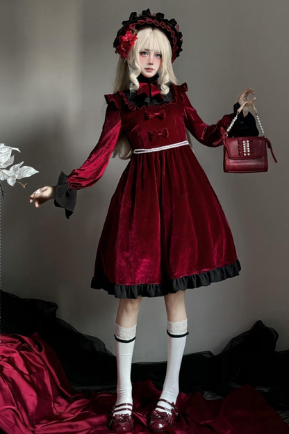 Gothic Dark Doll Dress + Bag