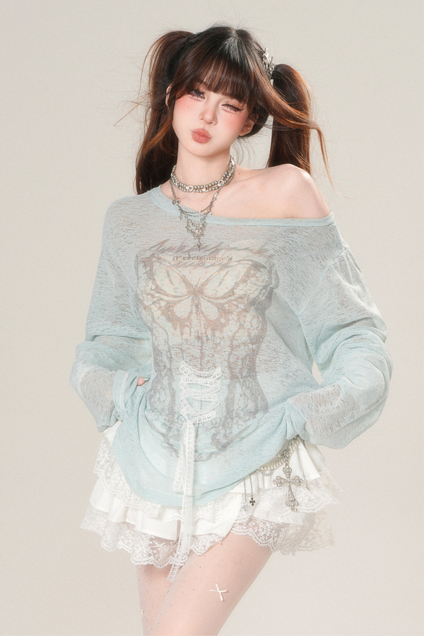 Loose Lace Design Top