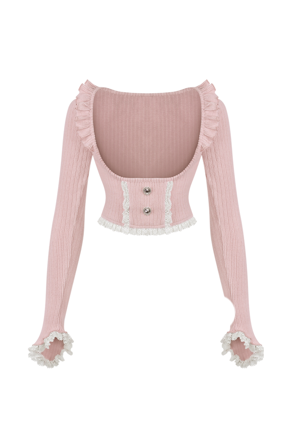 Knit Cardigan + Staggered Lattice Dress + Wool Jacket