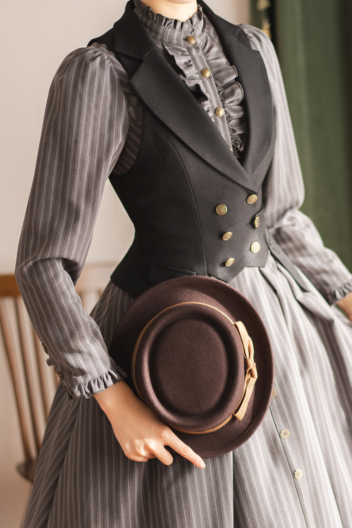 Retro Chic Waist Cinching Vest