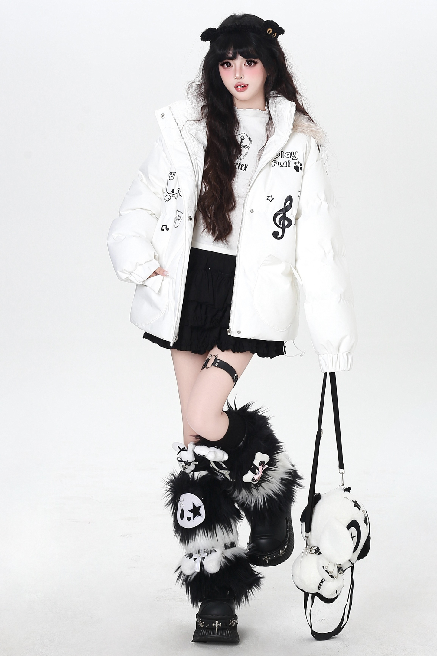 Cat Melody Fur Hooded Jacket