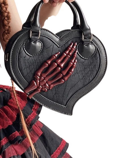 Heart Skull Crow Twilight Invitation Bag