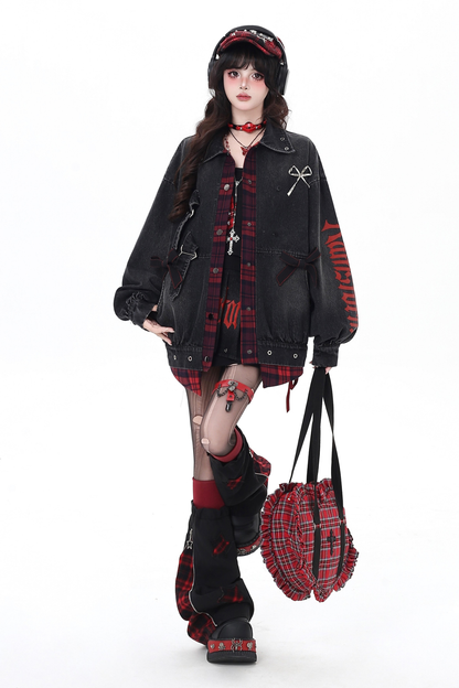 Dark Check Over Jacket