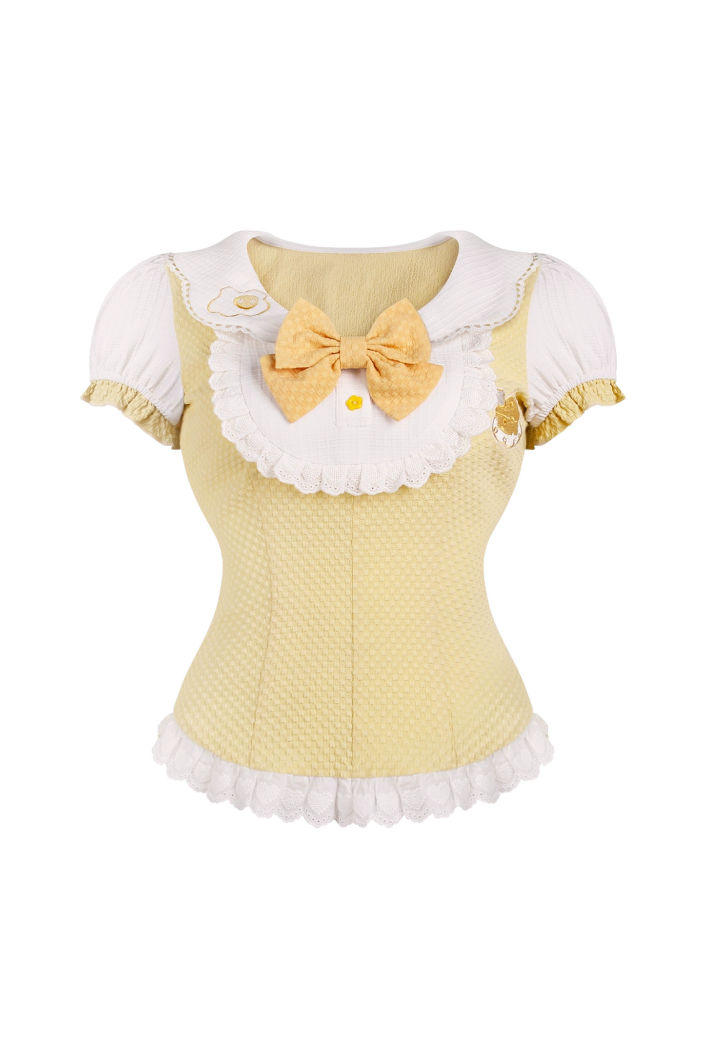 パインカラードールトップス+フリルサスペンダースカート