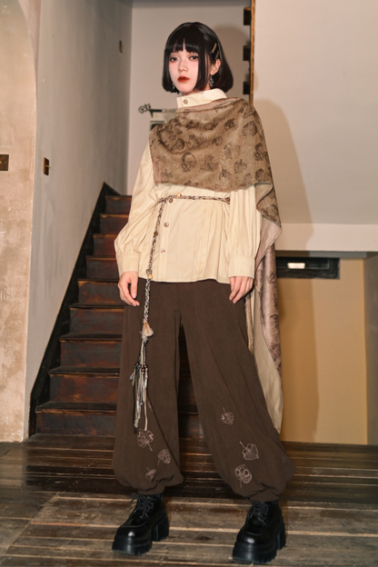 Cape stand collar design niche shirt