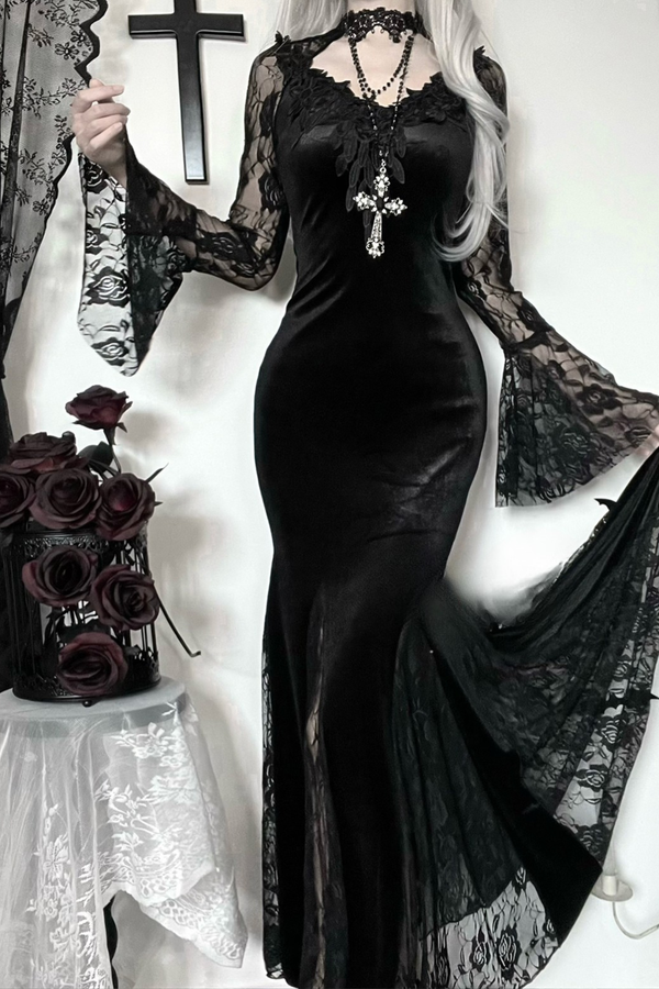 Gothic Bette Dress + Veil