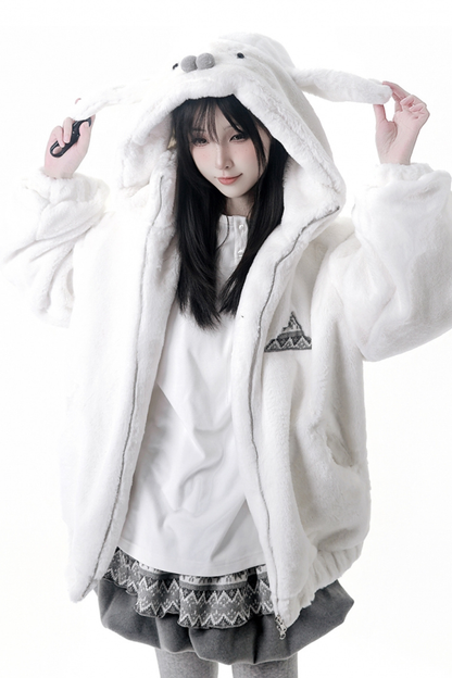 ファーベルベットコート+トップス+パンツ+スカート