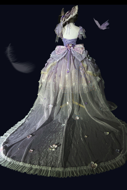 ムーンクラウンギフトロリータドレス+スリーブ+トレーン