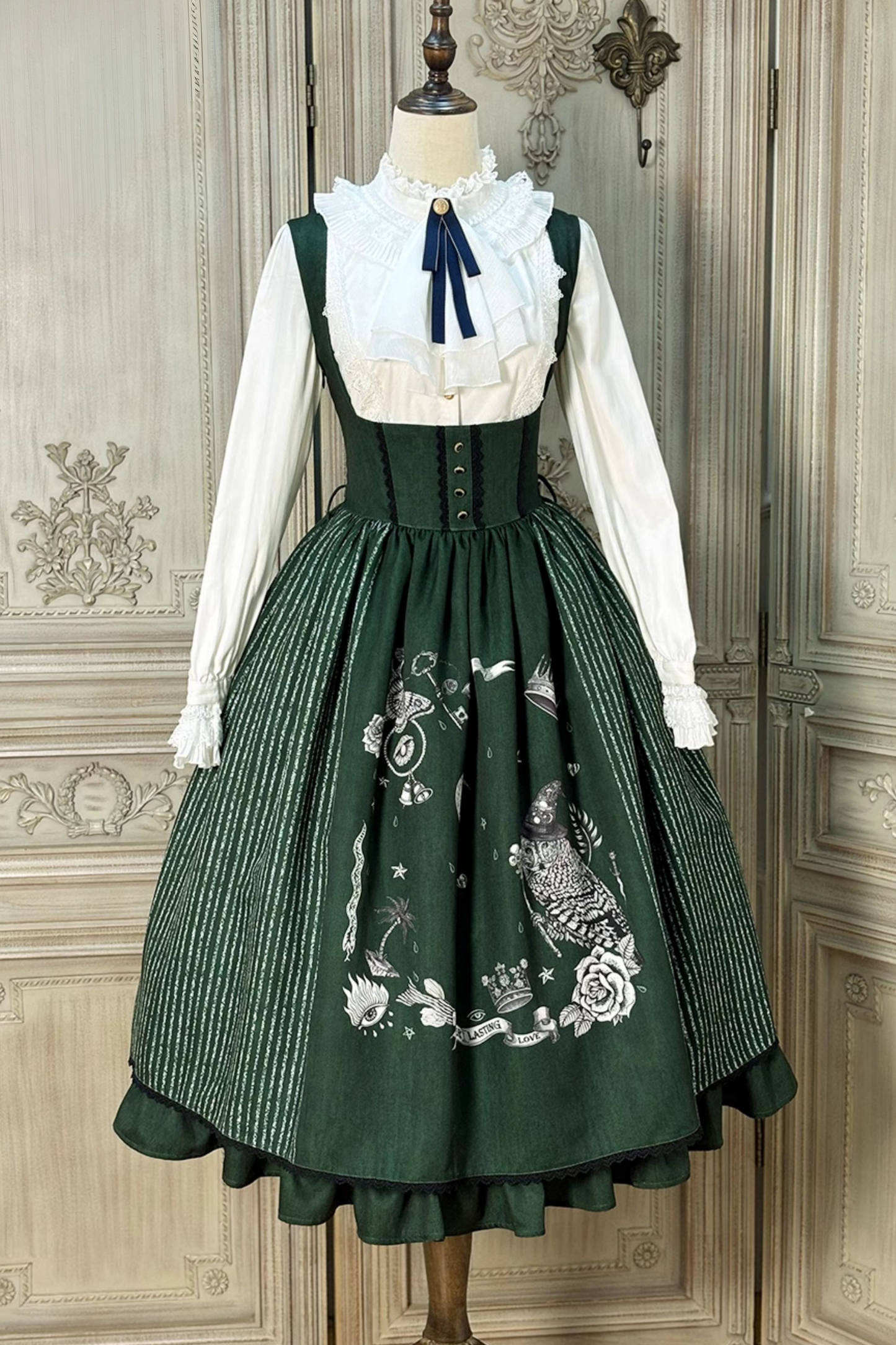 魔法学園レトロエレガントロリータジャンパースカート