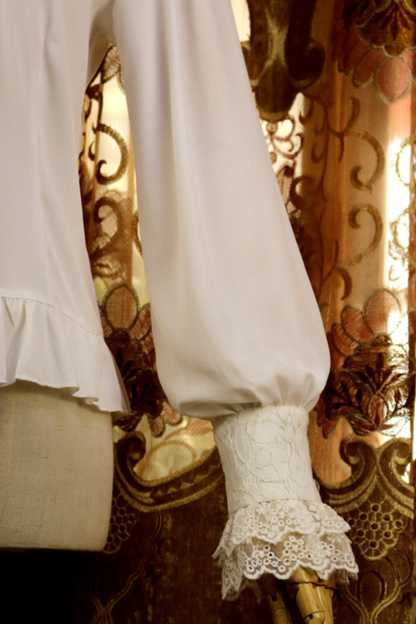 Elegant Neck Retro Chiffon Lolita Blouse