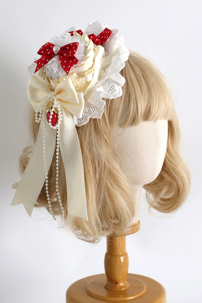 ストロベリードットケーキヘアアクセサリー