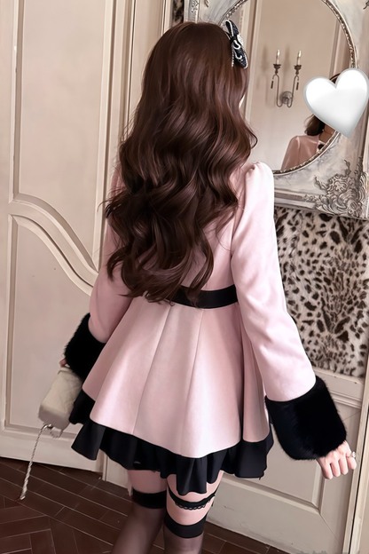 パールベリーリボンフレアコート